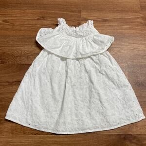 Juicy Couture White Lace Eyelet Dress Little Girls Size 3 Layered Ruffles